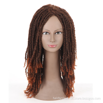MAGIC Hair 22 Inch Synthetic wigs Dreadlocks Braid Hair Synthetic Dreads Braiding wigs Extension Brown Braids Faux Locs Hair